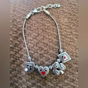 Brighton Playing Cards Suits Charm Bracelet